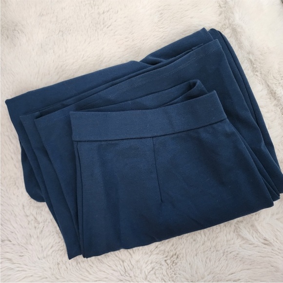 Eileen Fisher Navy Wide Leg Easy Fit Cropped Length Pant, new without tags - Picture 5 of 9